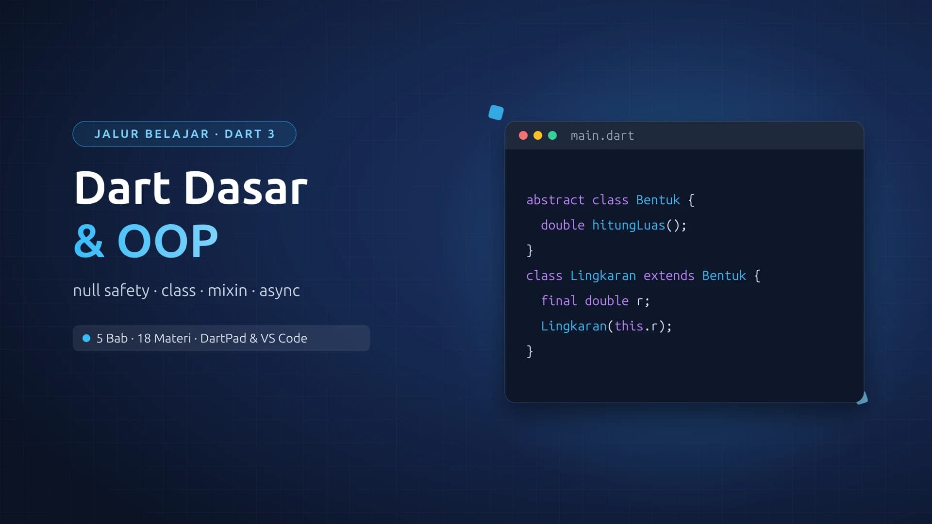Cover for Belajar Pemrograman Dart: dari Dasar hingga Object-Oriented Programming
