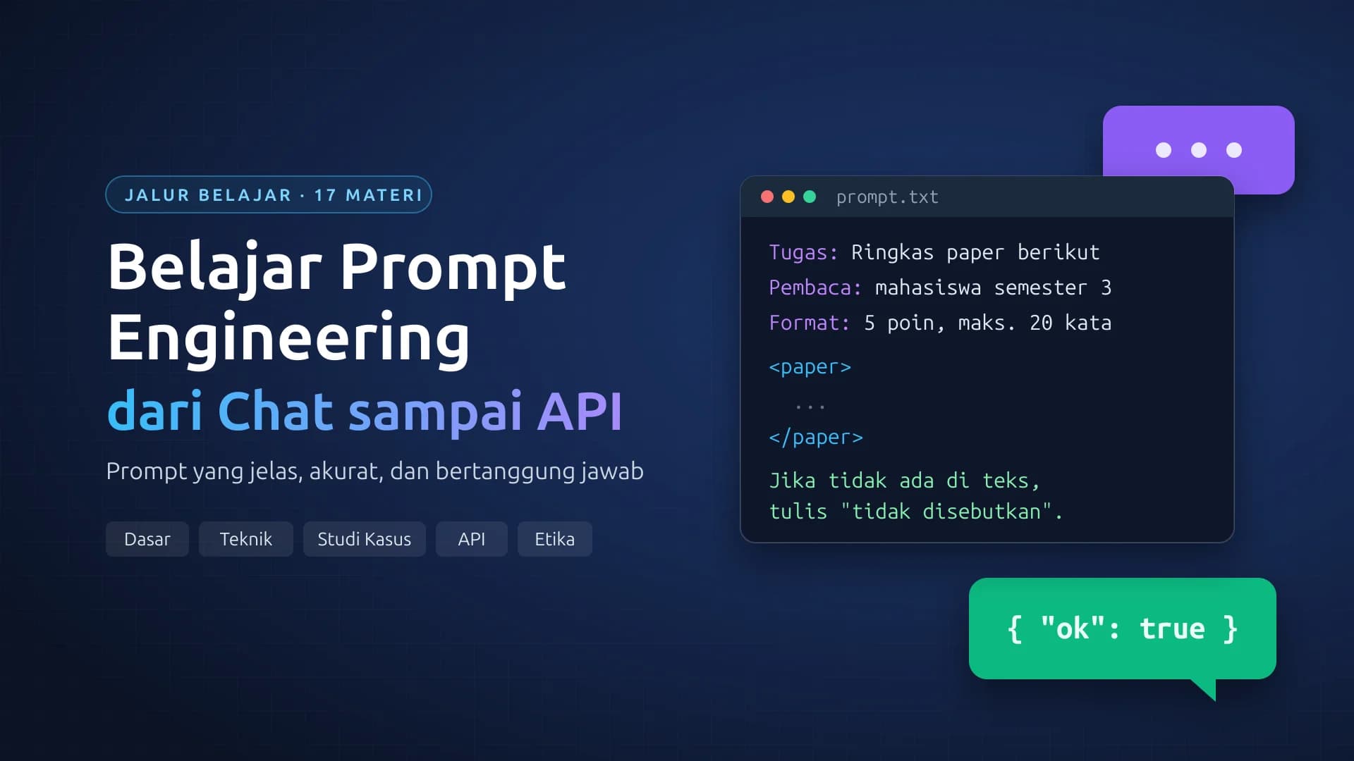 Cover for Belajar Prompt Engineering: dari Chat sampai API